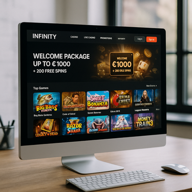 Infinity Casino - Desktop Platform Interface - Intuitive Design
